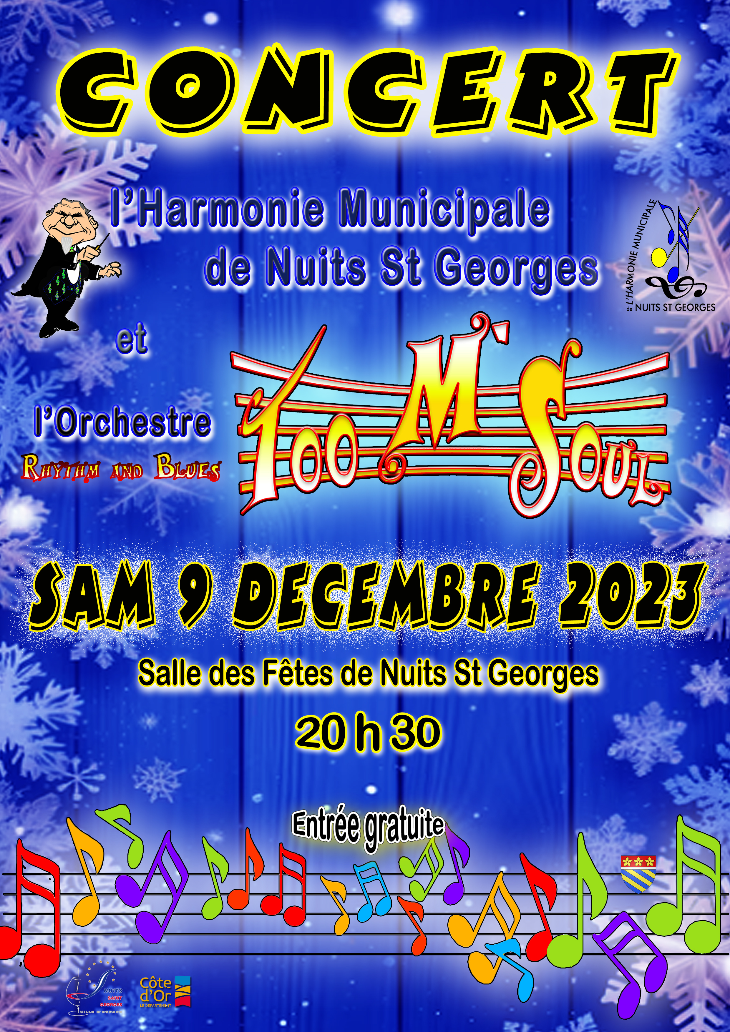Programme du Concert de Noël 2023 de l'Harmonie de Nuits-Saint-Georges